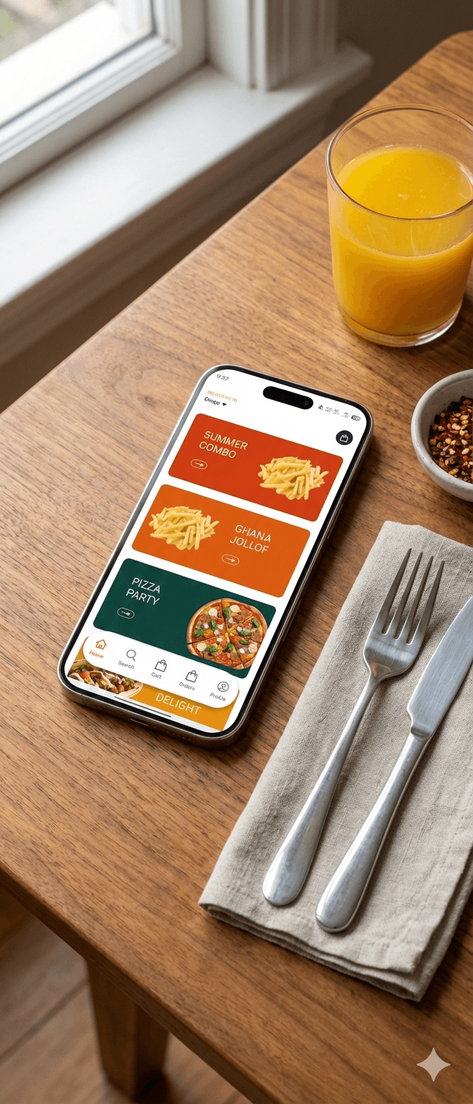 Food delivery and tracking app